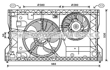 AVA QUALITY COOLING Ventilaator,mootorijahutus OL7588